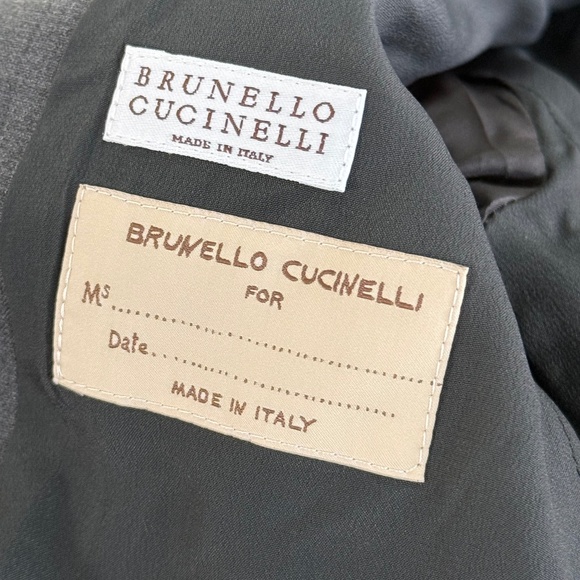 Brunello Cucinelli Monili Bead Grey Blazer - Picture 9 of 11